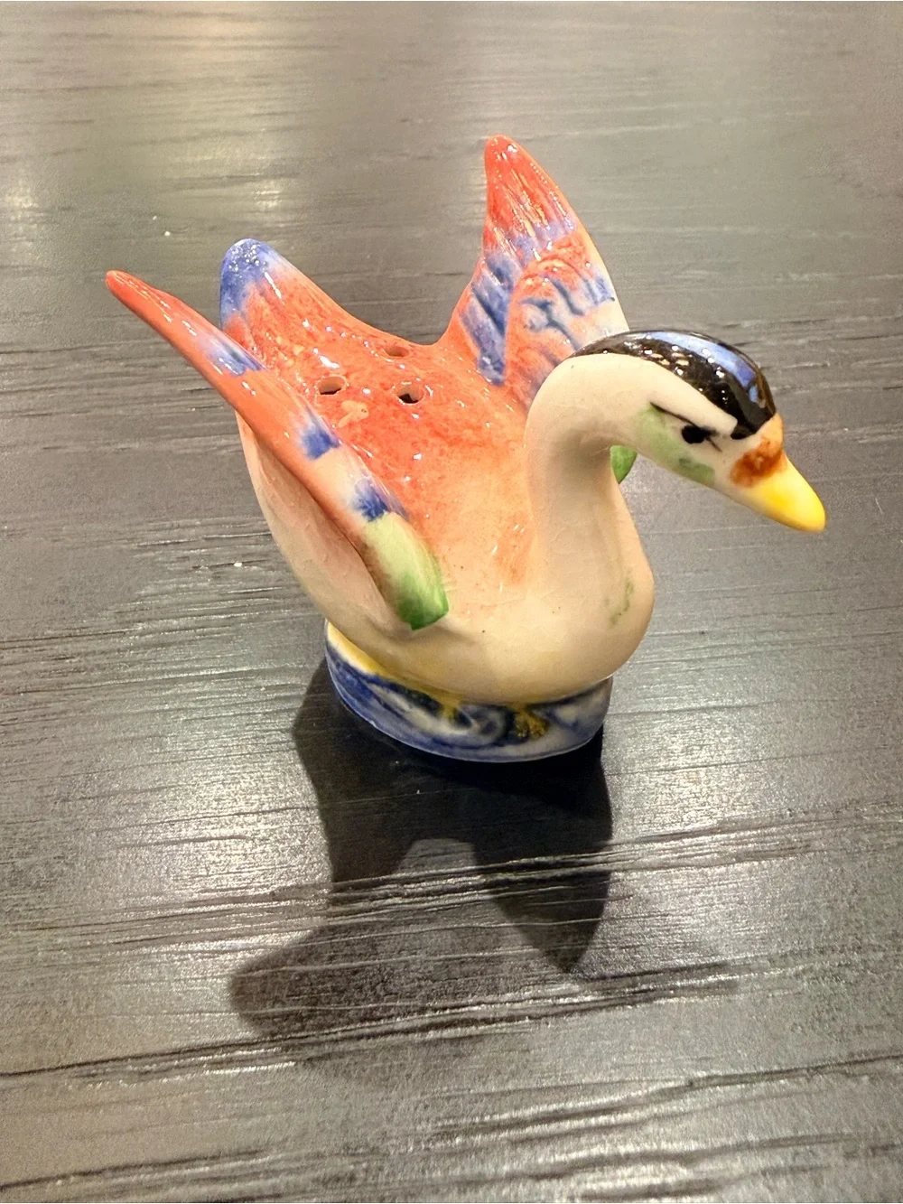1950s-1960s Vintage Ceramic Swan Pepper Shaker